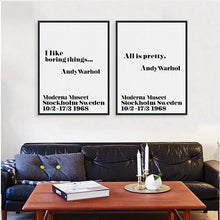 Load image into Gallery viewer, Modern Nordic Black White Minimalist Motivation Andy Warhol Life Quotes Art Print Poster Wall Picture Canvas Painting Home Decor
