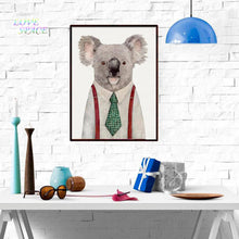 Load image into Gallery viewer, Fashion Animals Koala  A4 Large Art Print Poster Kawaii Wall Picture Canvas No Frame Living Room Home Decor Wall Mural
