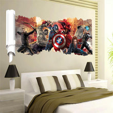 Load image into Gallery viewer, 90*50cm newest impression 3D cartoon movie the Avengers Captain home decal wall sticker/boys love kids room decor child gifts
