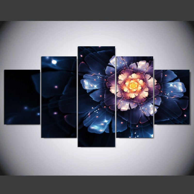 Printed Modular Picture Large Canvas Painting For Bedroom Living Room Home Wall Art Decor 5 Panel Beautiful Flowers PENGDA