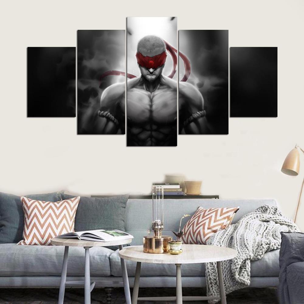 Canvas Painting Living Room Wall 5 Panels Strong Man Poster Frames In Modular Printed Cuadros Decoration Pictures PENGDA