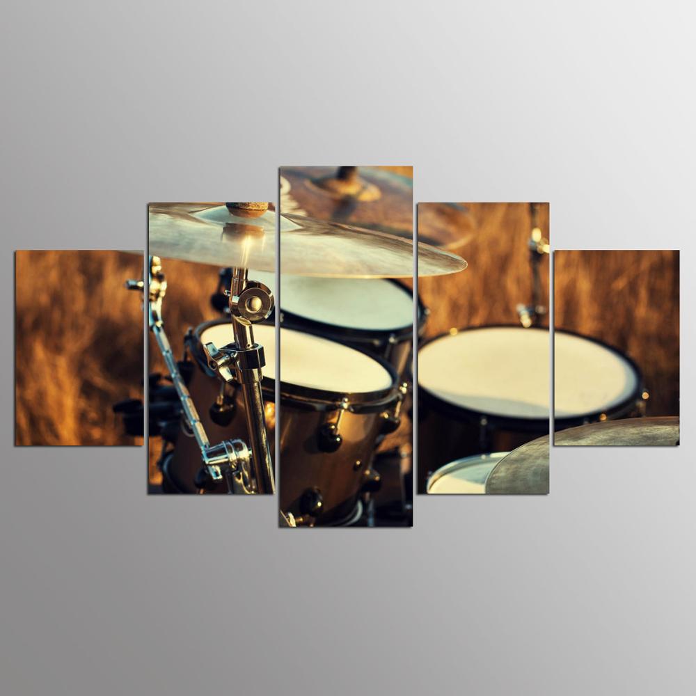 Canvas Wall Art Posters Prints Canvas Painting 5 Panel Music Landscape Wall Pictures For Living Room Home Decor Frames PENGDA