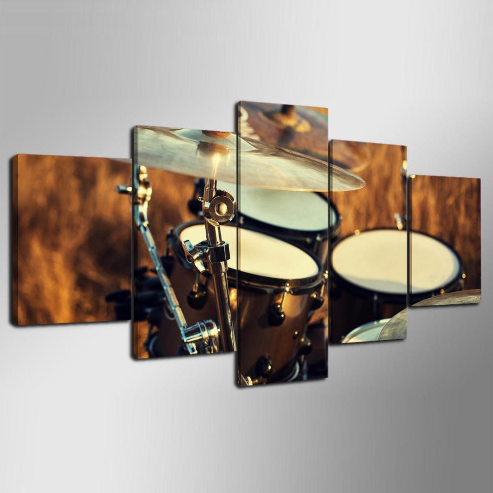 Canvas Wall Art Posters Prints Canvas Painting 5 Panel Music Landscape Wall Pictures For Living Room Home Decor Frames PENGDA