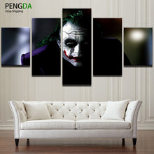 Load image into Gallery viewer, Modern Canvas Abstract Painting Wall Art Modular Pictures Frame For Room Home Decor 5 Panel Batman Joker Movie Oil Poster PENGDA
