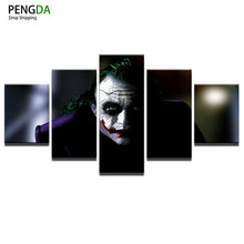 Load image into Gallery viewer, Modern Canvas Abstract Painting Wall Art Modular Pictures Frame For Room Home Decor 5 Panel Batman Joker Movie Oil Poster PENGDA
