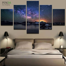 Load image into Gallery viewer, PENGDA Modern Frames For Paintings 5 Panel Star Canvas Wall Art Canvas Painting Landscape Wall Pictures For Living Room HD Print
