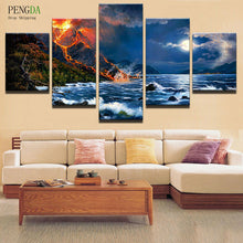 Load image into Gallery viewer, PENGDA Modular Pictures 5 Pcs Night View Canvas Painting Wall Art Abstract Decorative Wall For Living Room Cuadros Frame Picture
