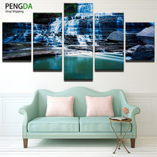 Load image into Gallery viewer, Modern Canvas Painting Art Modular Pictures 5 Panels PENGDA Waterfall Wall Art Pictures Painting For Living Room HD Printed
