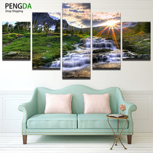 Load image into Gallery viewer, Home Decor Print Canvas Oil Painting Vintage Wall Art Canvas Painting 5 Panel PENGDA Waterfall Wall Picture For Living Room Deco
