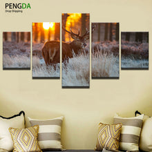 Load image into Gallery viewer, Modern Wall Art Canvas Prints Landscape Canvas Painting Modular Picture 5 Panel Animal Deer Frames Painting Decor Picture
