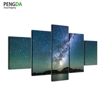 Load image into Gallery viewer, Canvas Art Wall Picture Home Decor Living Room 5 Panel Night View Canvas Print Modern Oil Painting Modern Frames For Paintings
