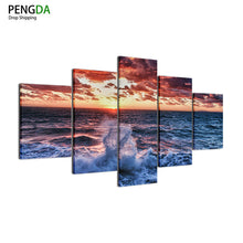 Load image into Gallery viewer, Wall Pictures For Living Room Cuadros 5 Piece Seaview Nordic Decor New Wall Art Canvas Painting Cuadros Modular Picture Poster

