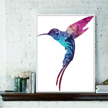 Load image into Gallery viewer, Hummingbird Minimalist Abstract Canvas Painting Animals Wall Art Oil Poster Wall Pictures For Living Room No Frame Home Decor
