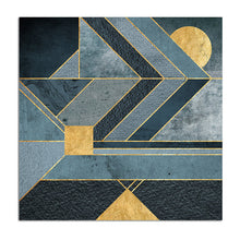 Load image into Gallery viewer, Cuadro Decoration King Size Abstract Geometric Black Golden Canvas Print Painting Poster, Wall Pictures For Hotel Restaurant
