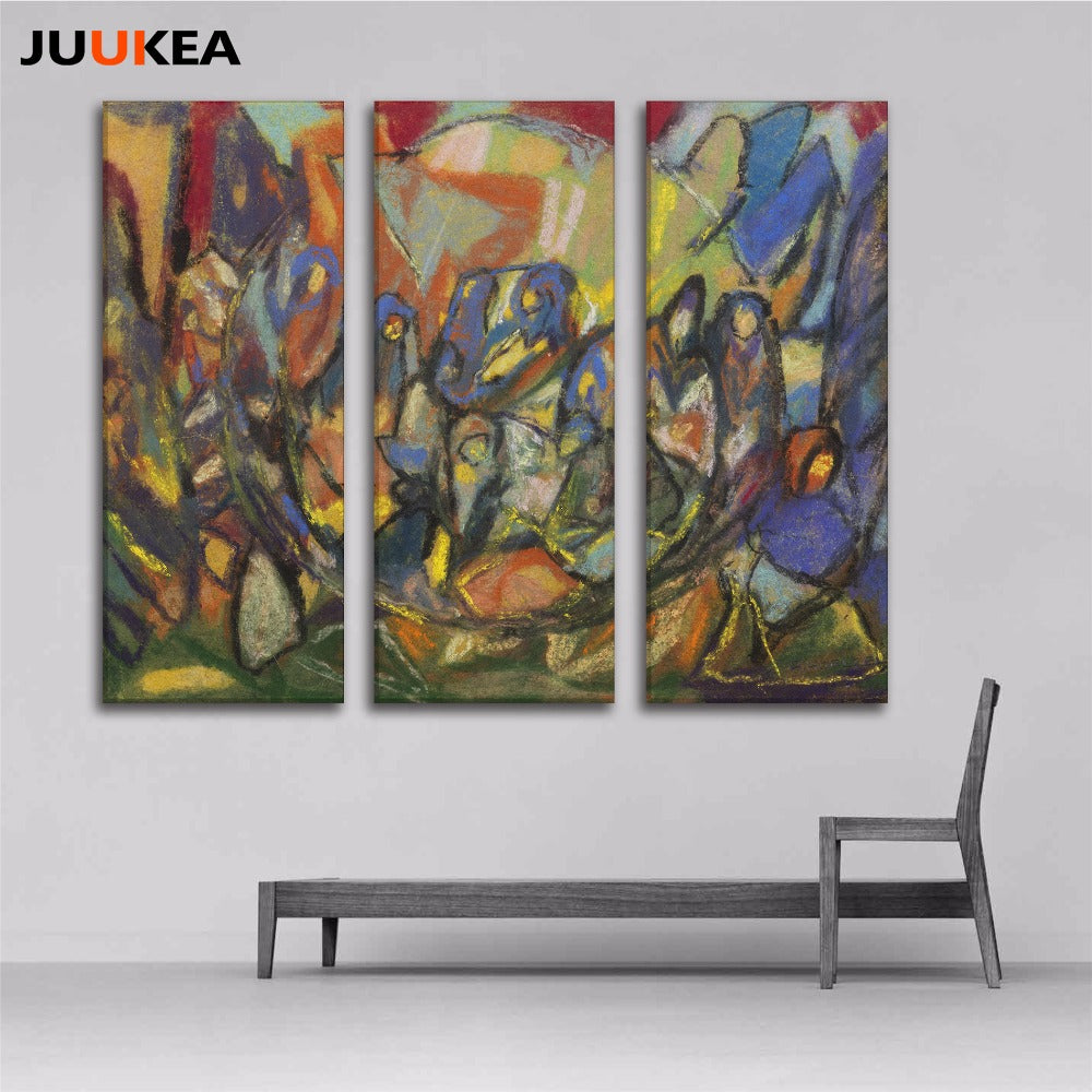 3 Panels Modern Street Graffiti Creative Abstract Canvas Print Painting Poster Wall Picture For Living Room No Frame Home Decor