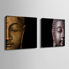 Load image into Gallery viewer, Free Shipping E-HOME Oil Painting Buddha Head Decoration Painting Home Decor On Canvas Modern Wall Prints Set Of 2
