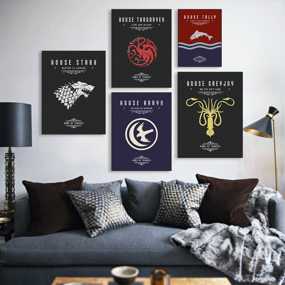 Game Of Thrones A3 Movie TV Poster Vintage Wall Art Canvas Prints Living Room Deer Pictures Painting Modern Home Decor No Frames