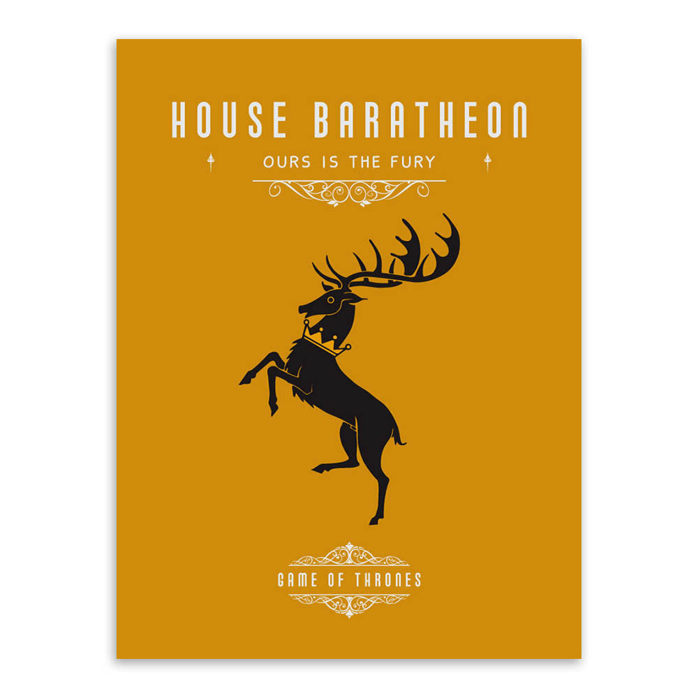 Game Of Thrones A3 Movie TV Poster Vintage Wall Art Canvas Prints Living Room Deer Pictures Painting Modern Home Decor No Frames