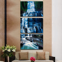 Load image into Gallery viewer, HD printed 3 piece Waterfall landscape Painting wall pictures for living room canvas painting Free shipping/ny-6421D
