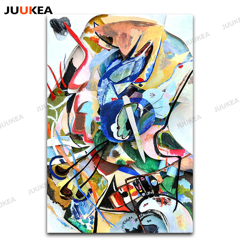 Kandinsky Classic Geometric Abstract Art Canvas Art Print Painting Poster, 78x118cm Wall Pictures For Living Room, Home Decor