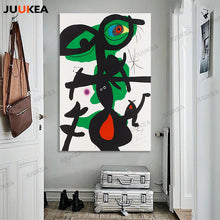 Load image into Gallery viewer, Surrealist Artist Joan Miro Red Green Abstract Art, Canvas Art Print Painting Poster, Wall Pictures For Living Room Home Decor
