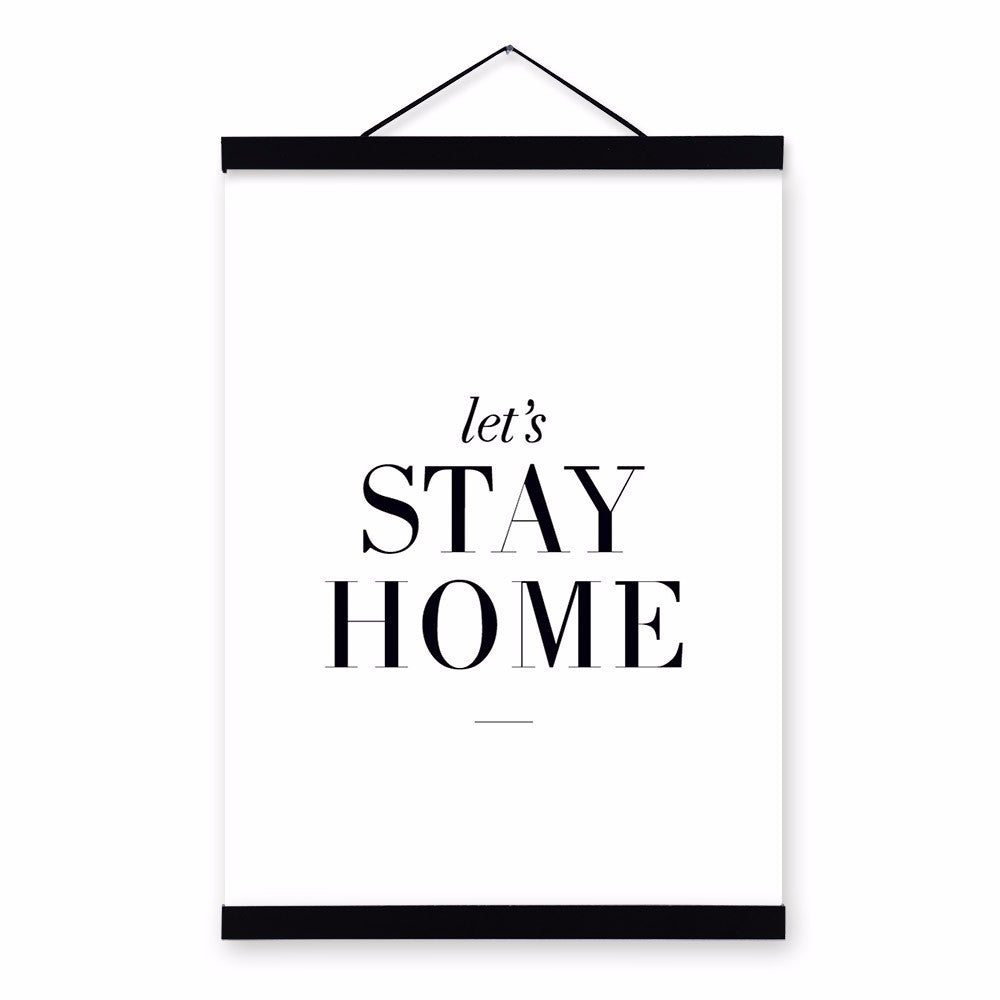 AZQSD Art Print Poster Minimalist Black White Quotes Wall Picture Canvas Painting For Living Room Home DecorNo Frame PP047