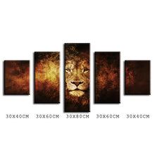 Load image into Gallery viewer, 5 Piece lion Modern Home Wall Decor Canvas Picture Art HD Print WALL Painting Set of 5 Each Canvas Arts Unframe
