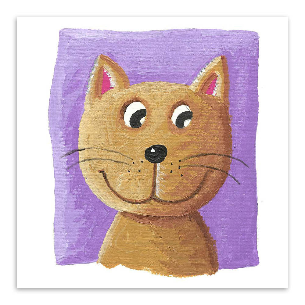 Modern Color Cute Animals Cat Bear Dog Canvas A4 Art Print Poster Cartoon Nursery Wall Picture Kids Room Decor Painting No Frame
