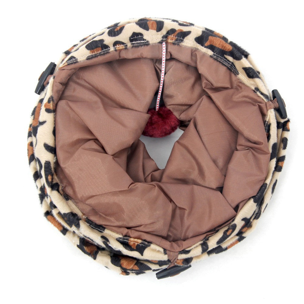 Pet Tunnel Cat Play Tunnel Leopard Print Crinkly Cat Fun Long Tunnel Kitten Play Toy Collapsible Bulk Cat Toys Rabbit PlayTunnel
