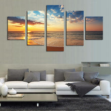 Load image into Gallery viewer, (No Frame)5 Piece Sun Sea Beach Modern Home Wall Decor Canvas Art Picture  HD Print Painting On Canvas Painting on the wall
