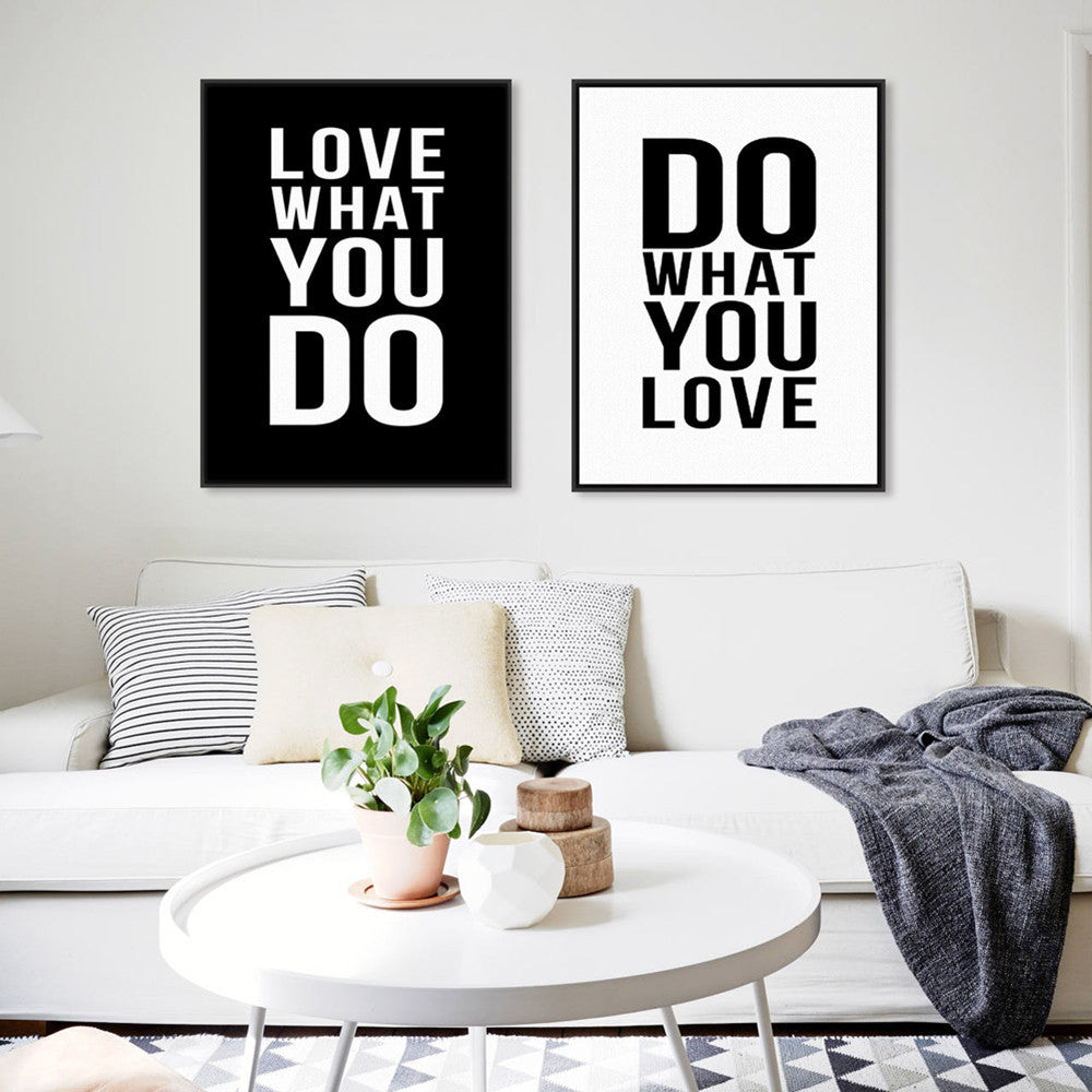 Minimalist Black White Motivational Typography Love Quotes A4 Poster Print Vintage Picture Canvas Painting Wall Art Home Decor