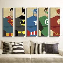 Load image into Gallery viewer, Oil Painting Canvas Super Hero Superman Batman Cartoon Modular Decoration Home Decor Modern Wall Pictures For Living Room
