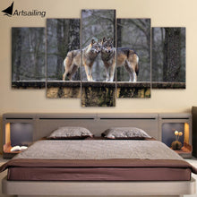 Load image into Gallery viewer, 5 Pieces Canvas Art Forest Wolf  Painting
