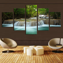 Load image into Gallery viewer, 5 Panel Waterfall Painting Canvas Wall Art Picture Home Decoration Living Room Canvas Print Painting--Large Canvas Art Unframed
