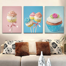 Load image into Gallery viewer, Oil Painting Canvas Sweets Cake Wall Art Decoration Painting Home Decor Modern Wall Picture For Living Room Wall (3PCS)

