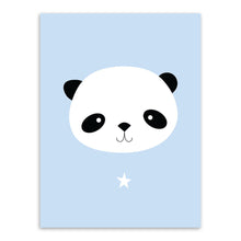 Load image into Gallery viewer, Kawaii Animal Panda Poster Print A4 Modern Nordic Cartoon Nursery Wall Art Picture Kids Baby Room Decor Canvas Painting No Frame
