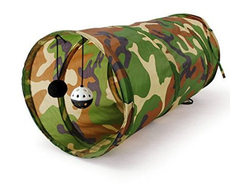 Pet Tunnel Cat Play Tunnel Camouflage Color Funny  Cat Long Tunnel Kitten Play Toy Collapsible Bulk Cat Toys PlayTunnel