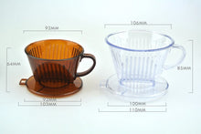 Load image into Gallery viewer, Filter cup 102# coffee cup bowl follicular style coffee pot drip coffee maker Brown one
