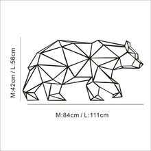 Load image into Gallery viewer, AYA DIY Wall Stickers Wall Decals, Geometric Bear  Wall Sticker Type PVC Wall Stickers M84*42cm/L111*56cm
