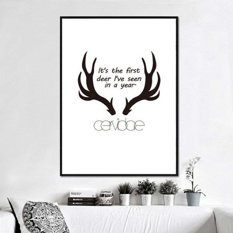 Deer Wall Pictures Painting by Numbers Canvas Art Posters and Prints Cuadros Paintings for Living Room Wall Room No Frame