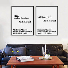 Load image into Gallery viewer, Modern Nordic Black White Minimalist Typography Andy Warhol Life Quotes Art Print Poster Wall Picture Canvas Painting Home Decor
