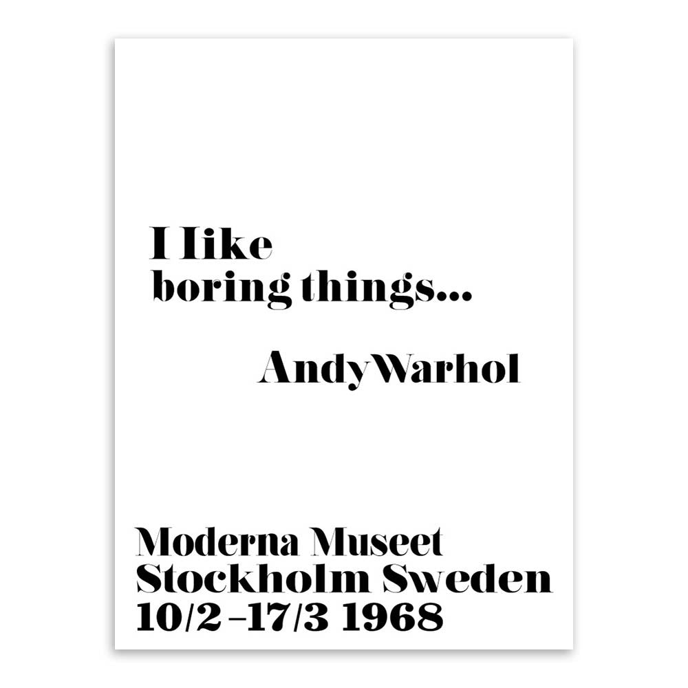 Modern Nordic Black White Minimalist Typography Andy Warhol Life Quotes Art Print Poster Wall Picture Canvas Painting Home Decor
