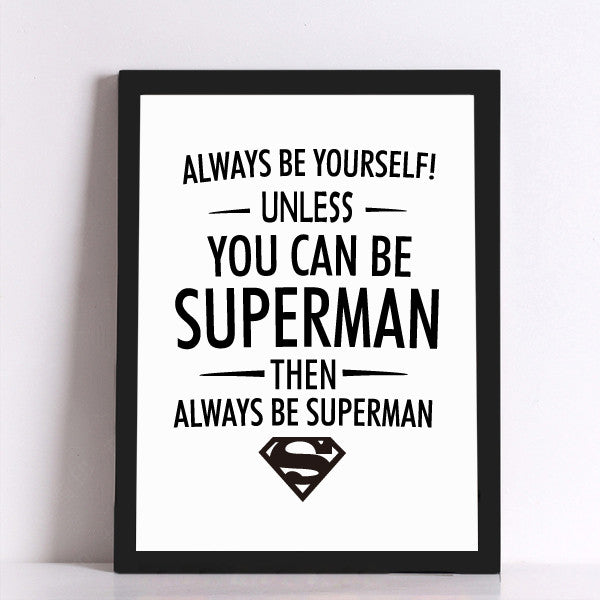 Super hero Quote Canvas Art Print Poster, Wall Pictures for Home Decoration,  Giclee Print Wall Decor