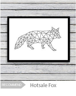 Geometric Fox Canvas Art Print Poster, Wall Pictures for Home Decoration, Wall decor FA221-7