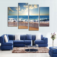 Load image into Gallery viewer, 4 Pcs(No Frame) Hot Beach Seascape Modern Wall Painting Home Decorative Art Picture Paint On Canvas Prints Pictures

