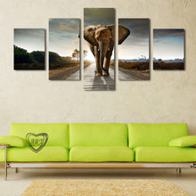 Load image into Gallery viewer, 5 Pcs(No Frame) Elephant Painting Canvas Wall Art Picture Home Decoration Living Room Canvas Print Modern Painting-Large Canvas
