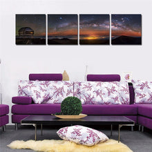 Load image into Gallery viewer, Canvas Printings Star Wall Picture For Living Room Cuadros Decoracion Modern Observatory Framed 4 Pcs Tableau Peinture Sur Toile
