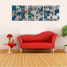 Load image into Gallery viewer, Elegant Wall Flower Christmas Canvas Printings With Framed Ready To Hang Wall Picture For Home Decor Modern 3Pcs Canvas art Gift
