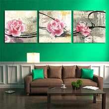 Load image into Gallery viewer, Rose Christmas Wall Canvas With Framed Ready To Hang For Living Room Modern Painting Wall Picture With Frame And Box Hot Gift
