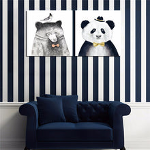 Load image into Gallery viewer, Framed Panda Canvas Printings Wall Pictures For Living Room Modern Paintings Tableau Peinture Sur Toile 30X30CMX2 Wall arts
